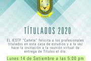 Reunión de entrega de títulos 2020